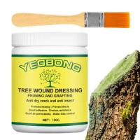 Tree Grafting Paste Plant Tree Wound Healing Sealant Agent Plant Pruning Heal Paste Tree Grafting Wound Repair Cream with Brush