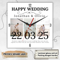 Jam Dinding Kayu Custom Cocok untuk Kado Ulang Tahun, Pernikahan, Wisuda, Anniversary Papan MDF kota