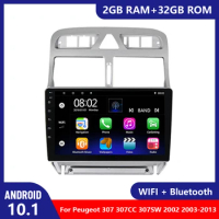 Android 10.1 9'' 2 Din 2G RAM Car Radio For Peugeot 307 307CC 307SW 2002 -2012 2013 Car Radio Multimedia Video Player GPS 2 din
