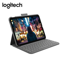 【Logitech 羅技】Slim Folio 輕薄鍵盤保護套 - iPad 10代專用【三井3C】