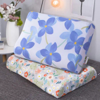 1PC Home Supplies Cotton Pillowcase Latex Pillow Case Adult Kids Pillow Cover Sleeping Printed Memory Foam Nordic Without Pillow