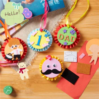 Children DIY Dad's Medal Handmade Toys Kindergarten Art Toys Materials Package Kids Homemade Father's Day Gifts for Daddy
