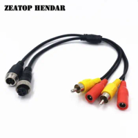 40Pcs M12 4Pin Aviation Head Male / Female to RCA Male + DC Female Extension Cable Adapter for CCTV Camera Security DVR
