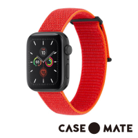 美國 CASE●MATE Apple Watch 5代通用 38-40mm 尼龍運動型舒適錶帶 - 霓虹橘