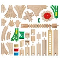 Bulk Track Accessories Wood Small Track Train Toy Children's Set Magnetic Wood Track Train For Boys Children With Briao Track