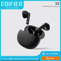 Edifier X2 X2s TWS Wireless Earphones Bluetooth Headphones 13mm Driver Unit 28hrs Playback time Low Latency Gaming Mode BT V5.1