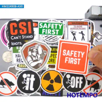20/30/50PCS Safety Warning Stickers Caution Tips Danger Sign Helmets Decals for Luggage Laptop Phone Bike Motorcycle Car Sticker