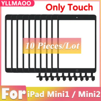 10 PCS Touch For iPad Mini 1 A1432 A1454 A1455 Mini 2 A1489 A1490 A1491 Touch Screen Digitizer + IC Chip Flex With Key Button