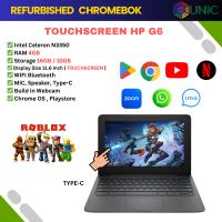 [Refurbished] HP G6 Touchscreen Laptops Chromebook for student and office use Zoom meeting Playstore