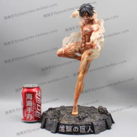 38cm Anime Eren Jaeger Attack on Titan Action Figures Giant Kruger Figurine Japanese Model PVC Collection Statue Toys Gifts
