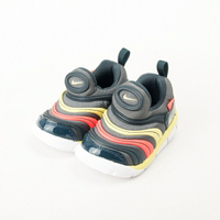 NIKE  DYNAMO FREE PRINT 小童 毛毛蟲鞋-鐵灰/橘/綠 343938024 現貨