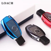 Car Key Case Cover for Mercedes for Benz ABCES Class W203 W210 W211 W124 W202 W204 W212 2 3 Buttons Holder Protective Shell Capa
