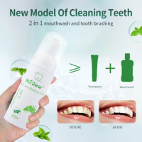 50ml Mint Tooth Cleansing Mousse Toothpaste Whitening Oral Care Fresh Breath Prevent Drying Remove Stains Reduce Bad Breath