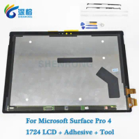 New LCD For Microsoft Surface Pro 4 1724 Display Screen With Adhesive + Tool Digitizer Touch Panel Glass Assembly Replacement