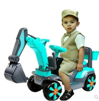 電動挖掘機玩具挖土機可坐可騎大號電動男孩充電挖掘機 LX 全館免運