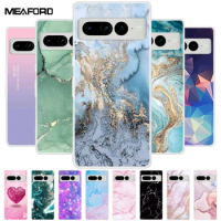 For Google Pixel 7 Pro Cases Pixel7 5G Clear Marble Soft TPU Silicone Back Covers for Google Pixel 7 5G Cases 6A 7Pro Phone Bags