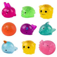 Kawaii Animal Soft Cute Fun Sensory Antistress Squeeze Toys Spongy Squishy Mochi Fidget Toys Sticky Antistress Ball Kids