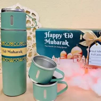 Parsel Lebaran Unik Idul Fitri Hampers Hadiah Botol Minum Elegan New Packaging putih