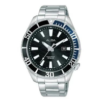 Alba Active AG8K29X1 AG8K33X1 Jam Tangan Pria Stainless Steel Strap 43mm 10ATM Tahan Air Fitur Tangg