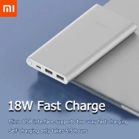 Original Xiaomi Power Bank 10000 mAh Mobile Powerbank Dual-USB Port Fast Charging Ultra-thin External Battery for iPhone 14 13