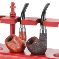 New Briar Wood Pipe Bent Smoking Pipe 9mm Filter Briar Glossy And Engarving Tobacco Pipe Smoking Accessories