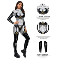 Lady Deathstrike Yuriko Oyama Cosplay Anime Halloween Costumes for Women Disguise Sexy Catsuit Jumpsuits Zentai Masquerade Dress