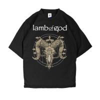 KAOS BAND LAMB OF GOD BAJU MUSIK METAL LAMBOFGOD LEMB OFF GOOD TSHIRT CREAM DISTRO GROSIR MURAH