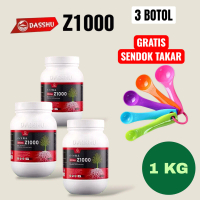 Pupuk Dasshu Z1000 Paket 3 Botol Kemasan 1kg Free Sendok Takar Pupuk Organik Akar Buah dan Bunga