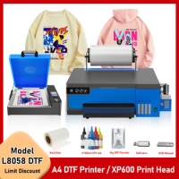 For Epson XP600 DTF Printer A4 T shirt Printer Direct Transfer Film DTF Printer Bundle for Clothes Hoodie DTF Printing Maching