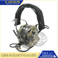 Earmor Tactical Headset M32 MOD4 Foliage Green Noise Canceling Headphones Shooting Aviation Communication Softair Earphones