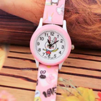 2021 New silicone printed band children's watch Girls boys fashion cute cartoon quartz watch mix wholesale