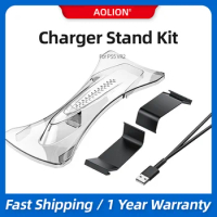 Aolion Charger Stand Kit for PS5 Console Charging Cable Headset Bracket Holder for PS5 VR2 Charging Accessories for PS VR2