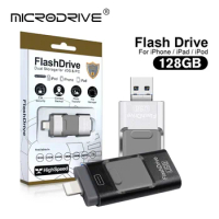 USB 3.0 Flash Drives 64/128/256/512GB for iPhone with 3 in 1 USB-A to lightning interface pendrive for Iphone7/8/9/11/12/13/Ipad