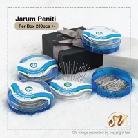 Jarum Peniti Tudung Panjang & Tajam Hard Steel Pin Cushion Pack Scarf Needle Pin Tudung Hijab 31 Mm