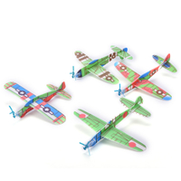 12ชิ้น DIY ประกอบกระพือปีกเที่ยวบินสำหรับเด็กบินว่าวกระดาษเครื่องบินรุ่นเลียนแบบนกเครื่องบินของเล่น