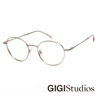 【GIGI Studios】西班牙經典圓框鈦金光學眼鏡(玫瑰金 - EMBER-8097/6)
