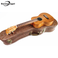 SevenAngel 26" Tenor Ukulele 4 strings Hawaiian Guitar Top Panel for solid Acacia wood KOA Electric Ukelele with Pickup EQ