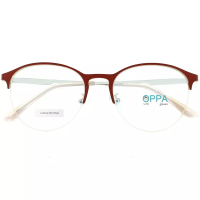 Oppaglasses Frame Kacamata Korea Pria Wanita OPPA OP30 RDSV Red Bulat - Lensa Normal