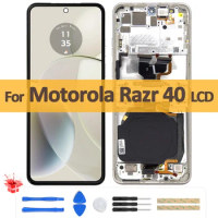 6.9" Original AMOLED For Motorola Razr 40 LCD Display Touch Screen Digitizer Assembly For Moto Razr40 XT2323-1 Foldable Screen