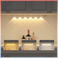 Tricolor Dimming Magnetic Motion Sensor Led Lampu Dengan Sensor Gerak Lampu Strip LED Besi White Bat