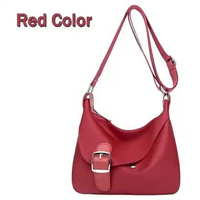 MND Tas Selempang Wanita Impor Simpel Polos Motif Gesper Samping 6638 Merah