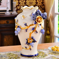 歐式花瓶擺件大號客廳干花插花創意陶瓷餐桌家居高花瓶擺設裝飾品