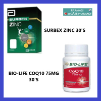 Surbex Zinc 30's + Biolife COQ10 75mg 30's