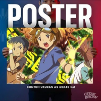 Poster Digimon Official Kizuna Last Evolution Hiasan Dinding Kamar Eksklusif Dekorasi Seni Premium A