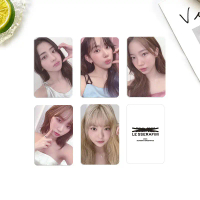 Thẻ Ảnh Chúc Mừng Mùa Của LESSERAFIM, Chủ Đề Kpop, Thiết Kế Hoa Anh Đào, Eunchae, Chaewon, Kazuha, Y