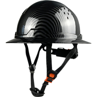 免運 工地安全帽 碳纖維色工地防曬可調高檔安全帽建筑工地透氣大帽檐勞保