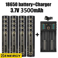 2024Brand 18650 Battery Bestselling 35E Li-ion 3.7V 3500MAH+Charger RechargeableBattery Suitable Screwdriver toy Free Shipping