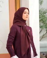 Heaven Lights - Voal Plain - Hijab Voal Polos Segi Empat Tawny Port