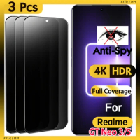 3Pcs/lot Privacy Film Tempered Glass Screen Protector For Realme GT Neo 3 5 Anti-spy Glass Privacy For Realme GT Neo 5SE GT3
