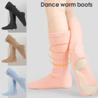 Women Winter Warm Dance Boots Girls Warm Ballet Boots Thickened Fleece Ballet Dance Shoes Sock Adult Soft Soled Jazz Dance Shoes